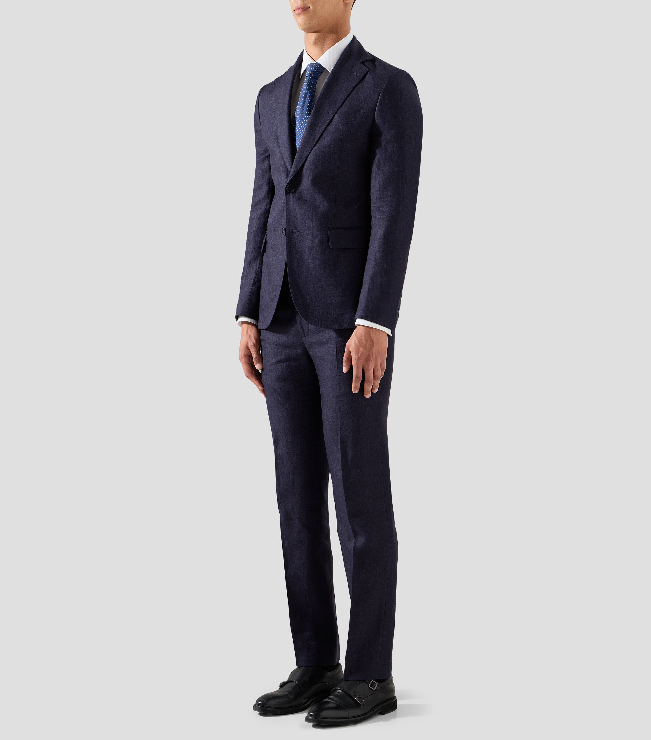 Traje de Corte Regular Jaspeado Hombre